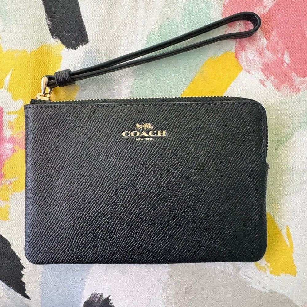 Coach black wristlet